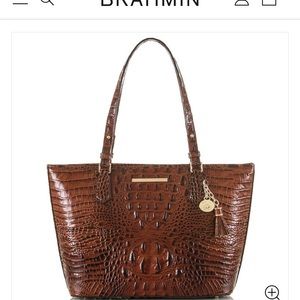 Brahmin Medium Asher Satchel/Tote in Espresso Melbourne